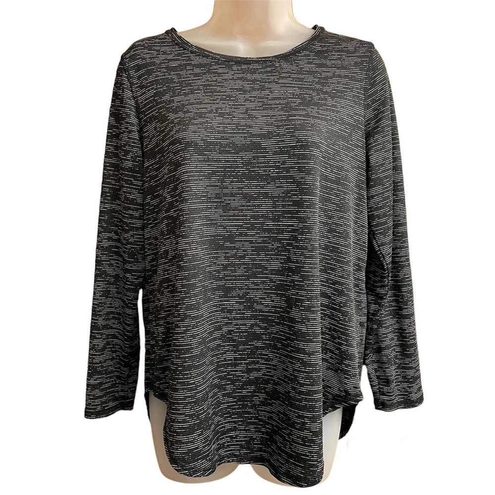 Joe Fresh Active Long Sleeve Rounded Hem Tunic Top Size Medium